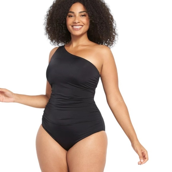 Lane Bryant Other - Lane Bryant NWOT Asymmetrical No-Wire One Piece in Black- 24